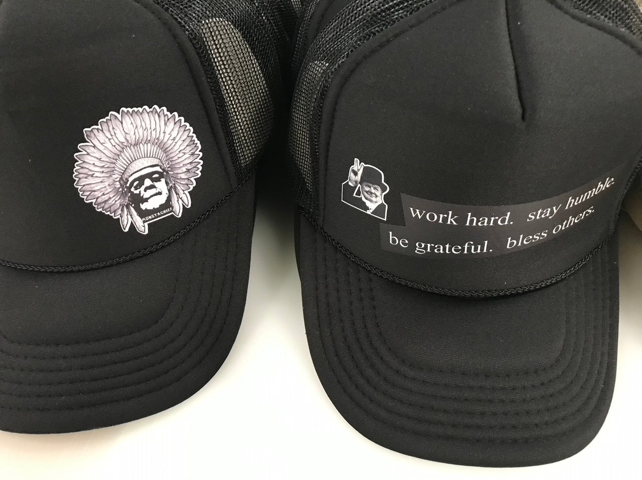 &#39;Work Hard, Stay Humble, Be Grateful, Bless Others&#39; Trucker Hats