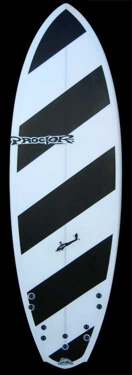 Apache surfboard with black stripes – Proctor Surfboard Shop