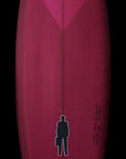 Bullet Single Fin | Magenta Red resin tint