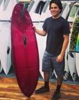 Bullet Single Fin | Magenta Red resin tint