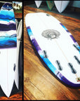 MonstaChief sleek | purple blues resin stripes