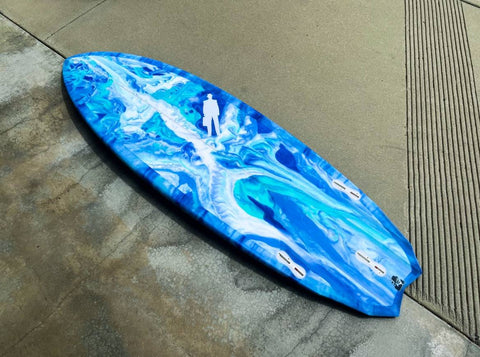 Zipstitch | oceanic resin swirl