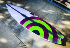 Falcon v2 | rattle can abstract purple / green bullseye
