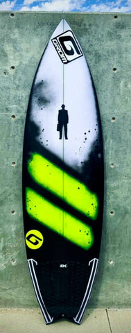 Falcon v2 | rattle can abstract yellow/black racing stripes