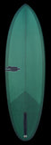 Bullet Single Fin | Forest resin tint