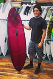 Bullet Single Fin | Magenta Red resin tint