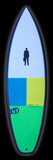 Monsta | Carbon Footprint Tri-Blocks blue, lemon, lime