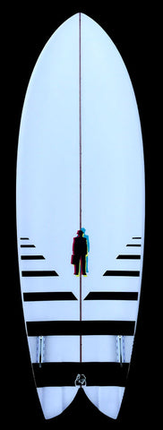PostMod Jet | Twin/Quad Fish | Black V-Stripes