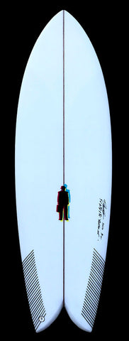 PostMod Jet | Twin/Quad Fish | Black V-Stripes